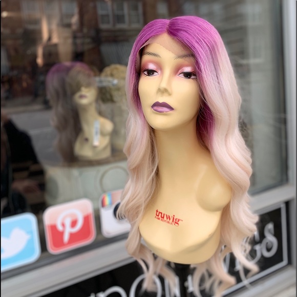 Purple ombré swisslace Lacefront wig 2020 main image 6